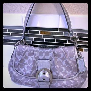 Coach Silver Signature Hand/Shoulder Bag